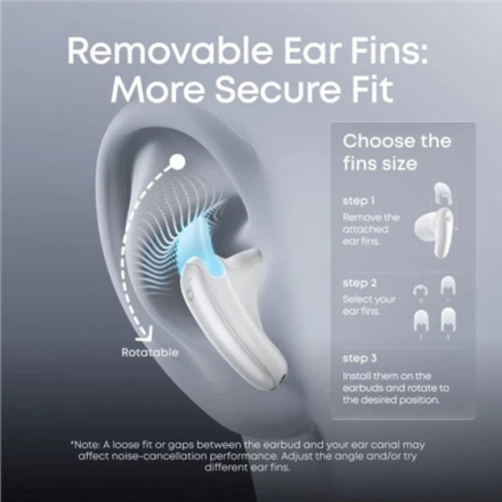 Anker Soundcore Earbuds , Liberty , Bluetooth , Semi-in-ear , Microphone , White , Noise canceling , Wireless