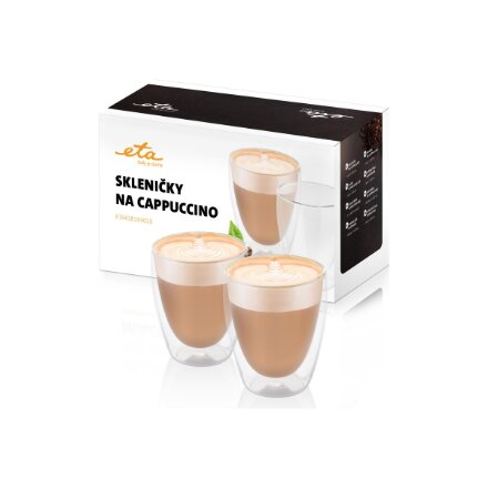 ETA , Cappuccino cups , ETA418193010 , For cappuccino coffee , 2 pc(s) , Dishwasher proof , Glass
