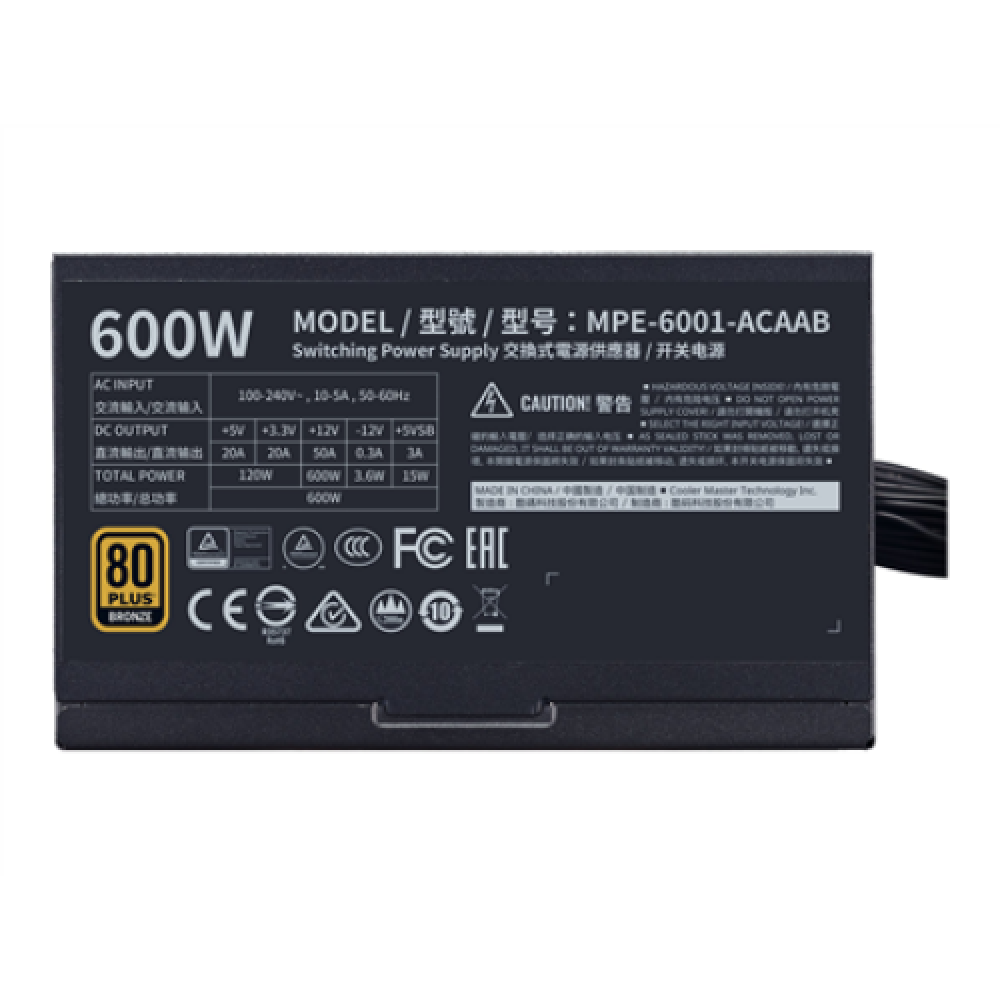 Cooler Master MWE Bronze V2 A/EU Cable MPE-6001-ACAAB-EU 600 W