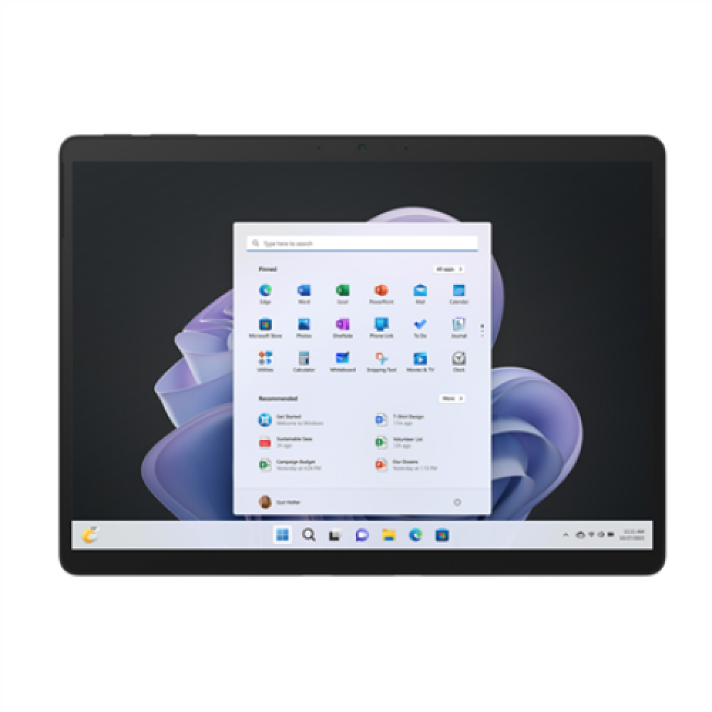 Microsoft , Surface Pro 9 , Graphite , 13 , PixelSense Flow Display , Touchscreen , Intel Core i5 , i5-1235U , 8 GB , LPDDR5 , 256 GB , Wi-Fi , 802.11ax , Bluetooth version 5.1 , Windows 11 Home , Warranty 24 month(s) , Keyboard language , Intel Iris Xe G