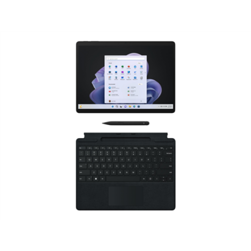 Microsoft , Surface Pro 9 , Graphite , 13 , PixelSense Flow Display , Touchscreen , Intel Core i5 , i5-1235U , 8 GB , LPDDR5 , 256 GB , Wi-Fi , 802.11ax , Bluetooth version 5.1 , Windows 11 Home , Warranty 24 month(s) , Keyboard language , Intel Iris Xe G