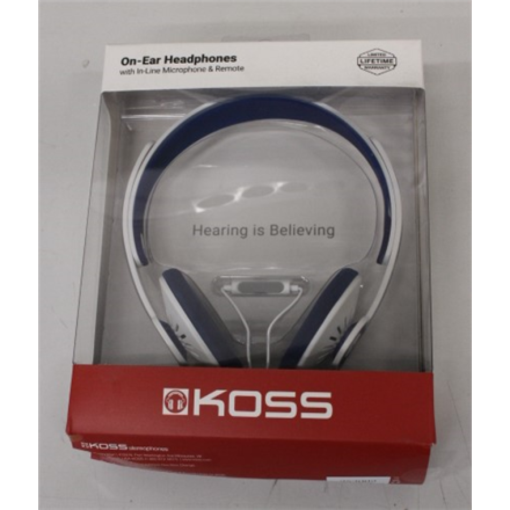 SALE OUT. Koss KPH30iW Headphones, On-Ear, Wired, Microphone, White , Koss Headphones , KPH30iW , Wired , On-Ear , Microphone , DAMAGED PACKAGING , White