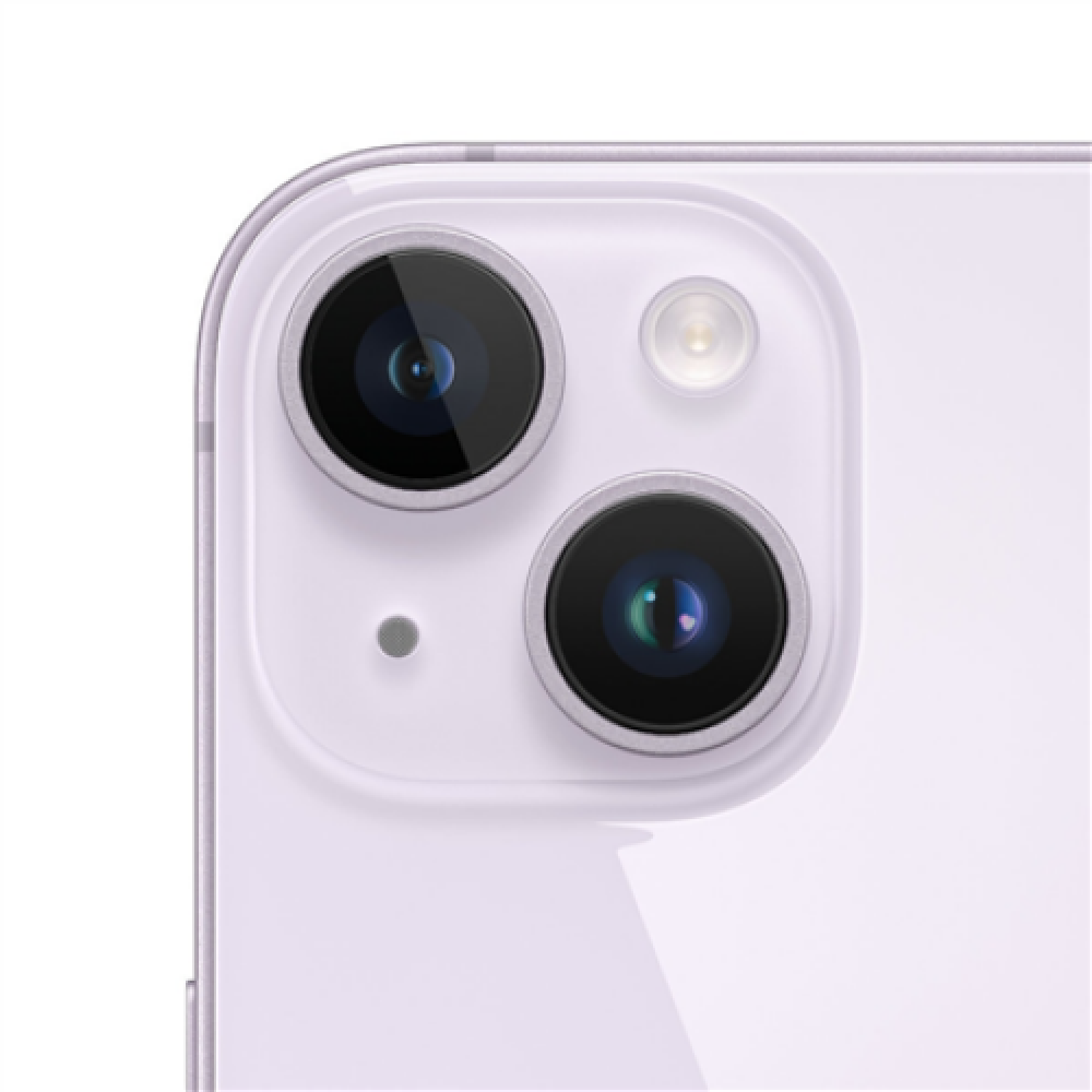 Apple , iPhone 14 , Purple , 6.1 , Super Retina XDR , 2532 x 1170 pixels , Apple , A15 Bionic , Internal RAM 4 GB , 128 GB , Dual SIM , Nano-SIM , 3G , 4G , 5G , Main camera resolution 12+12 MP , Secondary camera resolution 12 MP , iOS , 16 , 3279 mAh