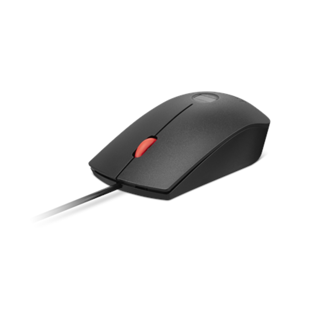 Lenovo Fingerprint Biometric USB Mouse Gen3 , Wired , USB-A , Black/Red