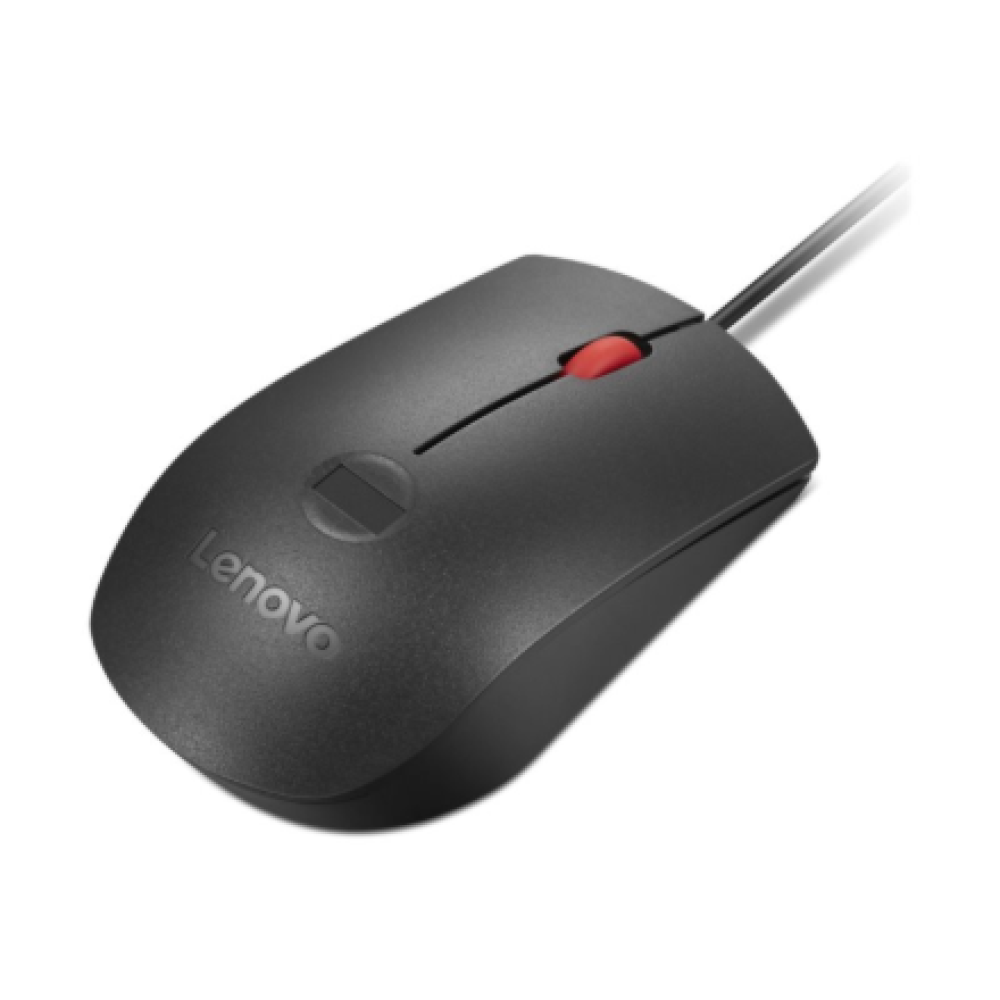 Lenovo Fingerprint Biometric USB Mouse Gen3 , Wired , USB-A , Black/Red