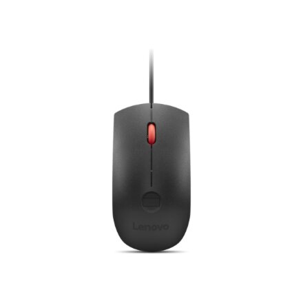 Lenovo Fingerprint Biometric USB Mouse Gen3 , Wired , USB-A , Black/Red