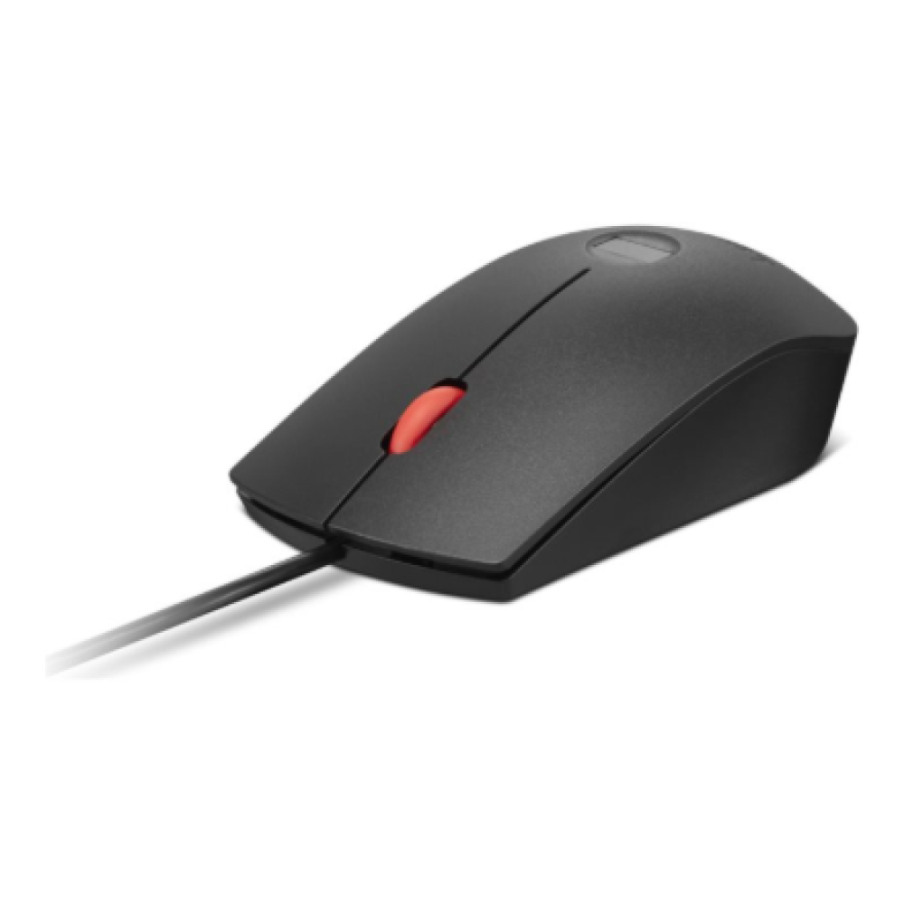 Lenovo Fingerprint Biometric USB Mouse Gen3 , Wired , USB-A , Black/Red