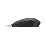 Lenovo Fingerprint Biometric USB Mouse Gen3 , Wired , USB-A , Black/Red