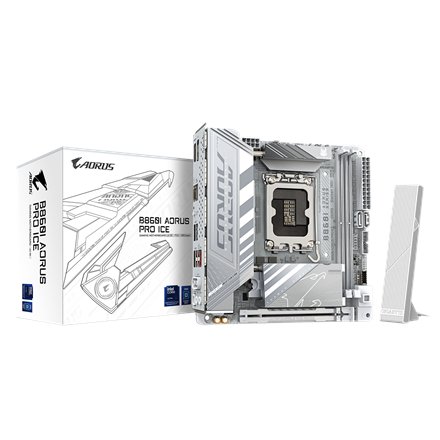 Gigabyte B860I AORUS PRO ICE , Processor family Intel , Processor socket LGA1851 , DDR5 , Supported hard disk drive interfaces SATA, M.2 , Number of SATA connectors 2