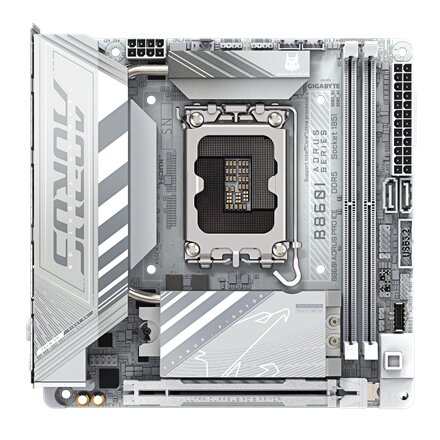 Gigabyte B860I AORUS PRO ICE , Processor family Intel , Processor socket LGA1851 , DDR5 , Supported hard disk drive interfaces SATA, M.2 , Number of SATA connectors 2