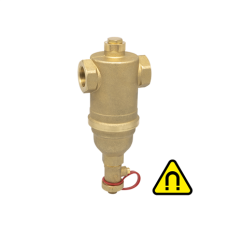Icma 746 , F-F dirt separator for heating and cooling systems with a removable magnetic cartridge