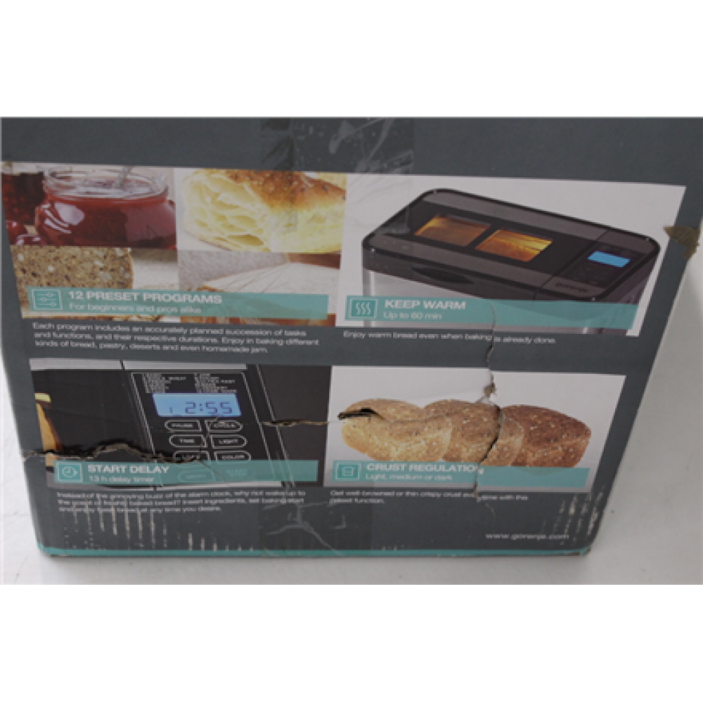 SALE OUT. SALE OUT. Gorenje , Bread maker , BM1400E , Power 815 W , Number of programs 12 , Display LCD , Stainless steel , DAMAGED PACKAGING
