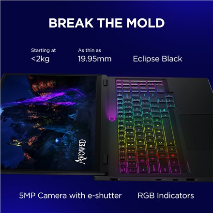 Lenovo Legion 5 15IRX10 , Eclipse Black , 15.1 , OLED , WQXGA , 2560 x 1600 pixels , Glossy , Intel Core i7 , i7-14700HX , 32 GB , SO-DIMM DDR5 , Solid-state drive capacity 1000 GB , NVIDIA GeForce RTX 5060 , GDDR7 , 8 GB , Windows 11 Home , 802.11be , Bl