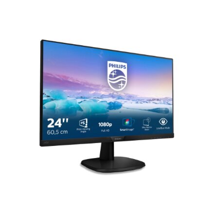 Philips , 243V7QJABF/00 , 23.8 , IPS , FHD , 16:9 , 60 Hz , 5 ms , 1920 x 1080 , LCD pixels , 250 cd/m² , HDMI ports quantity 1 , Black , Warranty 24 month(s)