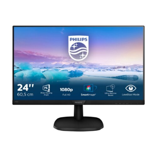 Philips , 243V7QJABF/00 , 23.8 , IPS , FHD , 16:9 , 60 Hz , 5 ms , 1920 x 1080 , LCD pixels , 250 cd/m² , HDMI ports quantity 1 , Black , Warranty 24 month(s)