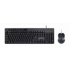 Gembird , Multimedia desktop set , KBS-UM-04 , Keyboard and Mouse Set , Wired , Mouse included , US , Black
