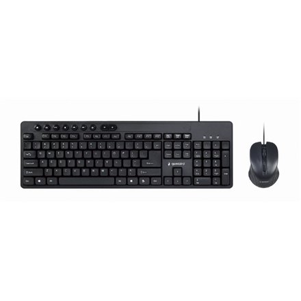 Gembird , Multimedia desktop set , KBS-UM-04 , Keyboard and Mouse Set , Wired , Mouse included , US , Black