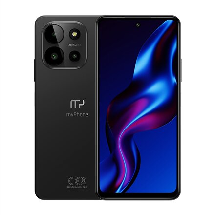 myPhone N23 , 5G , Cosmic black , 6.56 , IPS , 1612 x 720 pixels , Mediatek , D6020 , Internal RAM 6 GB , 128 GB , microSD , Dual SIM , Nano SIM , 3G , 4G , 5G , Main camera resolution 50 MP , Secondary camera resolution 8 MP , Android , 13 , 5000 mAh