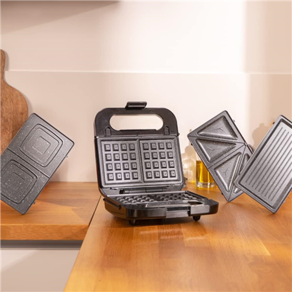 Cecotec Sandwich Maker , Rock’nToast 4in1 , 1000 W , Number of plates 4 , Black