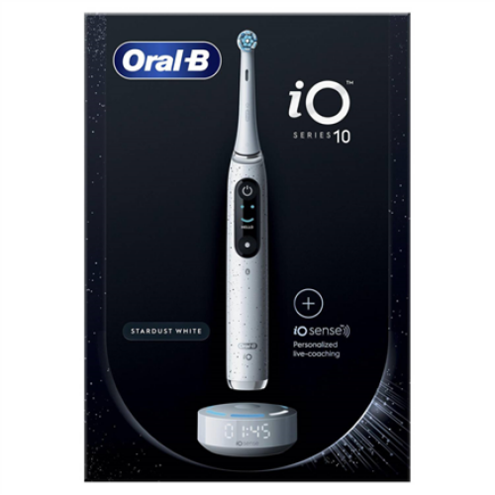 Oral-B , Electric Toothbrush , iO10 Series , Rechargeable , For adults , Number of brush heads included 1 , Number of teeth brushing modes 7 , Stardust White