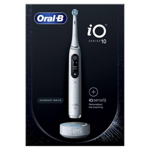Oral-B , Electric Toothbrush , iO10 Series , Rechargeable , For adults , Number of brush heads included 1 , Number of teeth brushing modes 7 , Stardust White