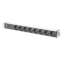 Aluminum outlet strip with pre-fuse , DN-95410 , Sockets quantity 8