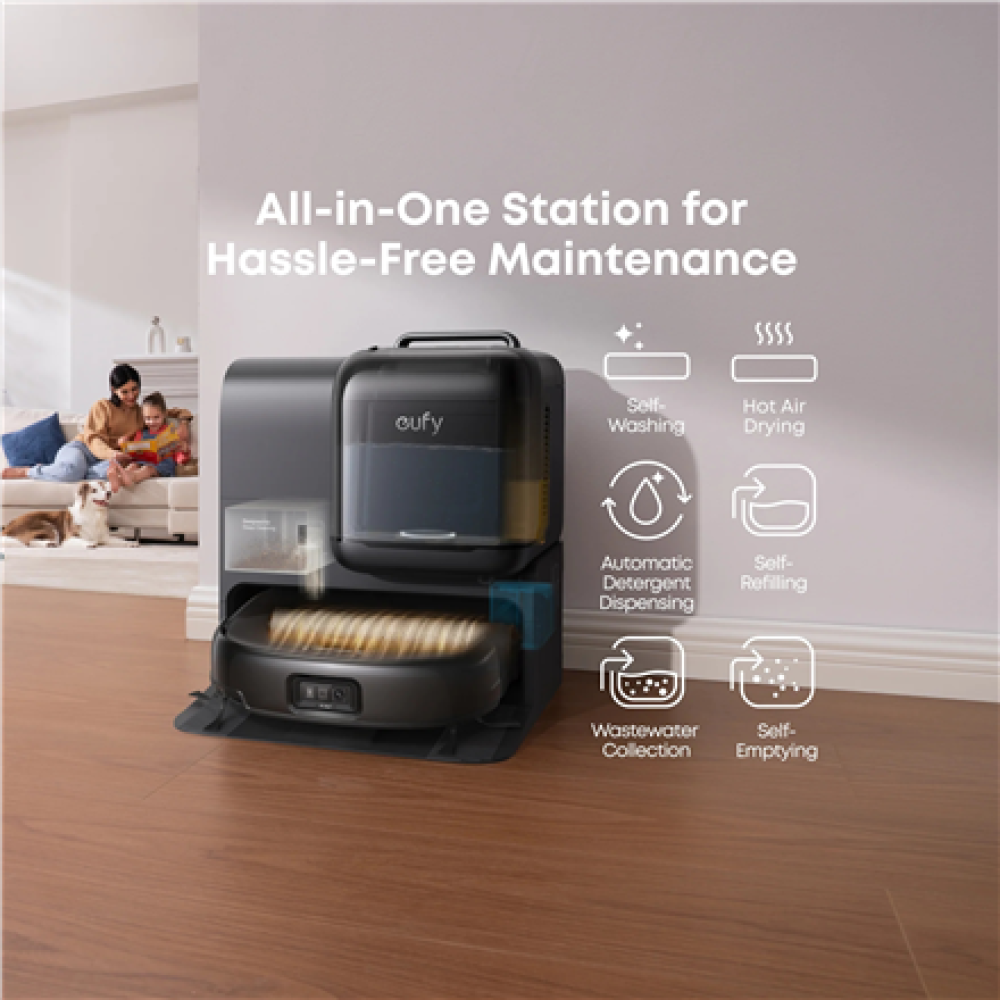 Anker Eufy Robot Vacuum Cleaner , Omni E28 , Wet&Dry , Dust capacity 3 L , 20000 Pa , Black