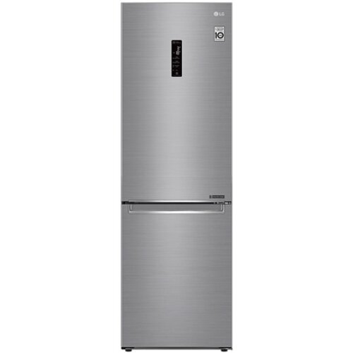 LG , Refrigerator , GBB71PZDMN , Energy efficiency class E , Free standing , Combi , Height 186 cm , No Frost system , Fridge net capacity 234 L , Freezer net capacity 107 L , Display , 36 dB , Silver