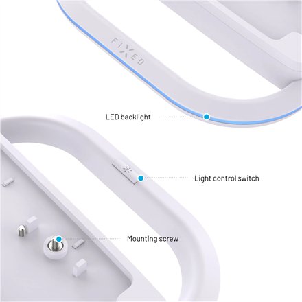 FIXED LED Stand for PlayStation 5, 5 (Slim) and 5 Pro, white , Fixed