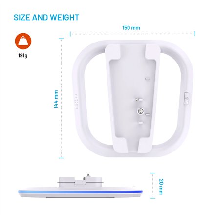 FIXED LED Stand for PlayStation 5, 5 (Slim) and 5 Pro, white , Fixed