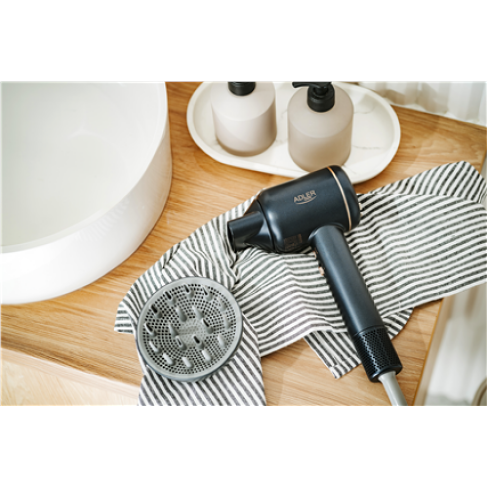 Adler Hair Dryer , AD 2270 SUPERSPEED , 1600 W , Number of temperature settings 3 , Ionic function , Diffuser nozzle , Blue