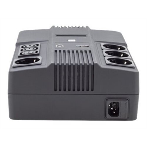 Digitus , All-in-One UPS , All-in-One UPS, 600VA/360W, LED 12V/7Ah x1, 4x CEE 7/7,3x IEC C13, USB, RJ45 , 600 VA , 360 W