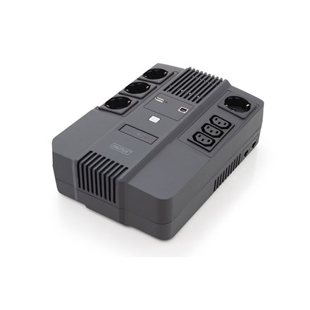 Digitus , All-in-One UPS , All-in-One UPS, 600VA/360W, LED 12V/7Ah x1, 4x CEE 7/7,3x IEC C13, USB, RJ45 , 600 VA , 360 W