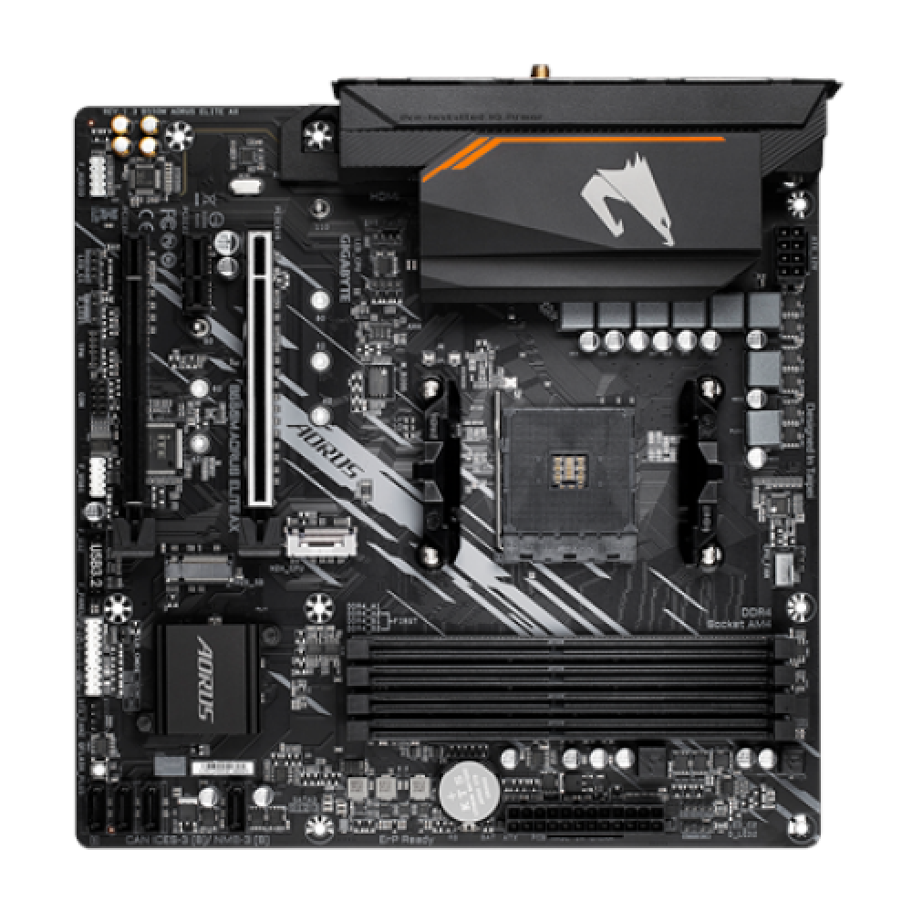 Gigabyte B550M AORUS ELITE AXG13 , Processor family AMD , Processor socket AM4 , DDR4 , Number of SATA connectors 4