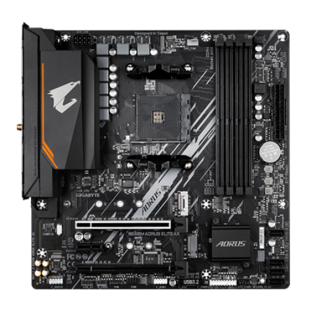 Gigabyte B550M AORUS ELITE AXG13 , Processor family AMD , Processor socket AM4 , DDR4 , Number of SATA connectors 4