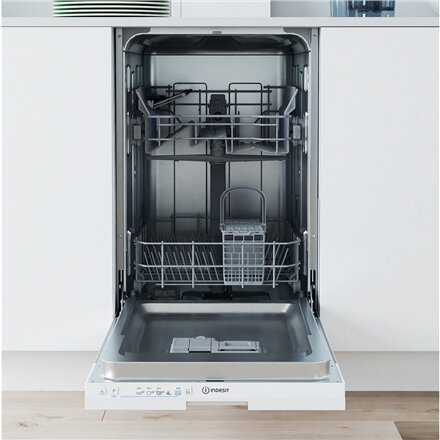 INDESIT Dishwasher , IN2ID10CS80 , Built-in , Width 44.8 cm , Number of place settings 10 , Number of programs 5 , Energy efficiency class D , White