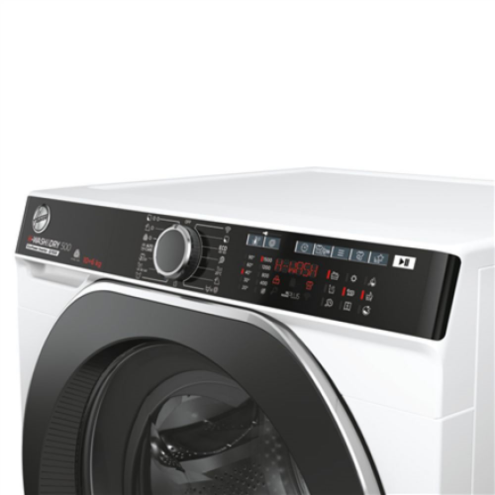 Hoover , HDP 5106AMBC/1-S , Washing Machine with Dryer , Energy efficiency class A , Front loading , Washing capacity 10 kg , 1500 RPM , Depth 58 cm , Width 60 cm , Display , LED , Drying system , Drying capacity 6 kg , Steam function , White