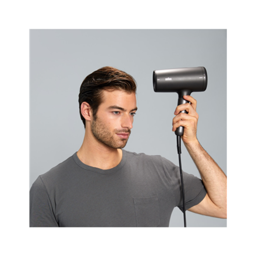 Braun , Hair dryer , BRHD425E , 2100 W , Number of temperature settings 3 , Ionic function , Diffuser nozzle , Black