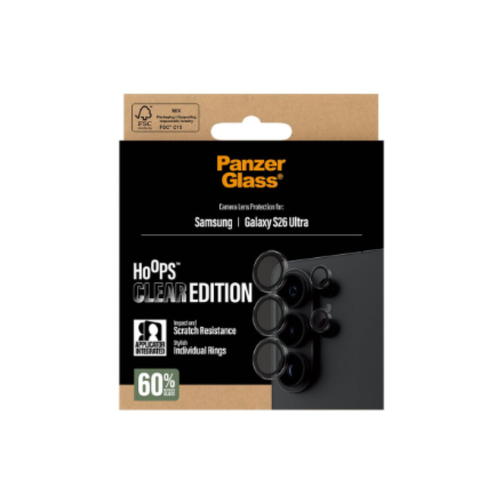 PanzerGlass Hoops Camera Lens Protector Transparent Samsung New Galaxy S26 Ultra , PanzerGlass
