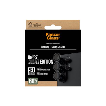 PanzerGlass Hoops Camera Lens Protector Transparent Samsung New Galaxy S26 Ultra , PanzerGlass