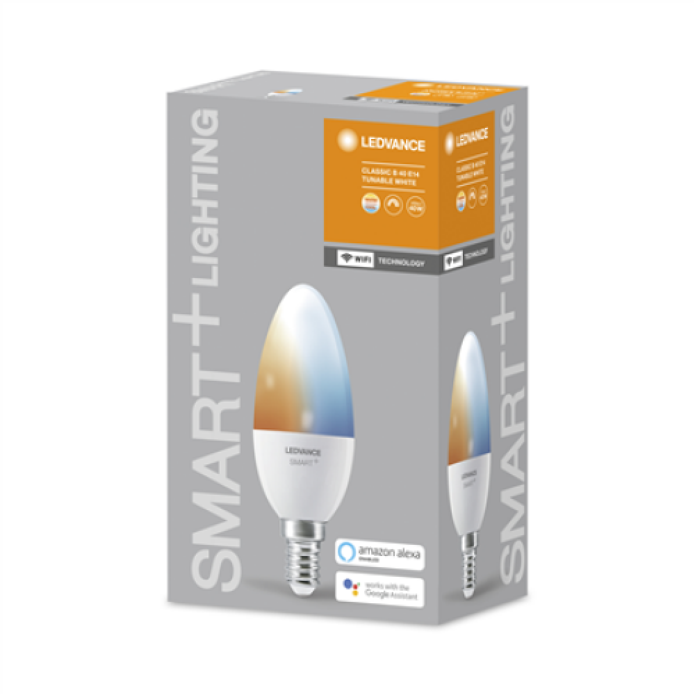 Ledvance SMART+ WiFi Classic Candle Tunable White 40 5W 2700-6500K E14