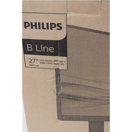 SALE OUT. , Philips , LCD Monitor with USB-C , 276B9/00 , 27 (68.5 cm) , IPS , QHD , 16:9 , 75 Hz , 4 ms , 2560 x 1440 pixels , 350 cd/m² , HDMI ports quantity 1 , Black , Warranty 36 month(s) , DAMAGED PACKAGING