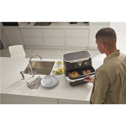 NINJA , Double Air Fryer , AF500EU Foodi FlexDrawer , Power 2470 W , Capacity 10.4 L , Black