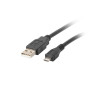 Lanberg , USB Micro (M) to USB-A (M) 2.0 Cable , CA-USBM-10CC-0018-BK