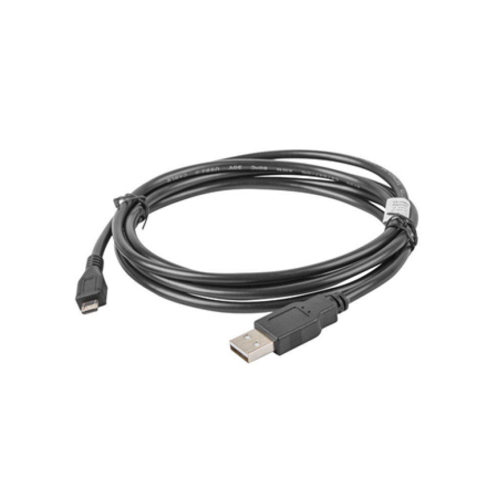 Lanberg USB Micro (M) to USB-A (M) 2.0 Cable , CA-USBM-10CC-0018-BK