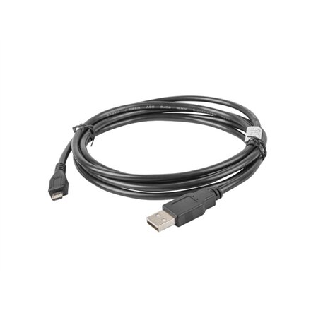 Lanberg , USB Micro (M) to USB-A (M) 2.0 Cable , CA-USBM-10CC-0018-BK