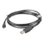 Lanberg USB Micro (M) to USB-A (M) 2.0 Cable , CA-USBM-10CC-0018-BK