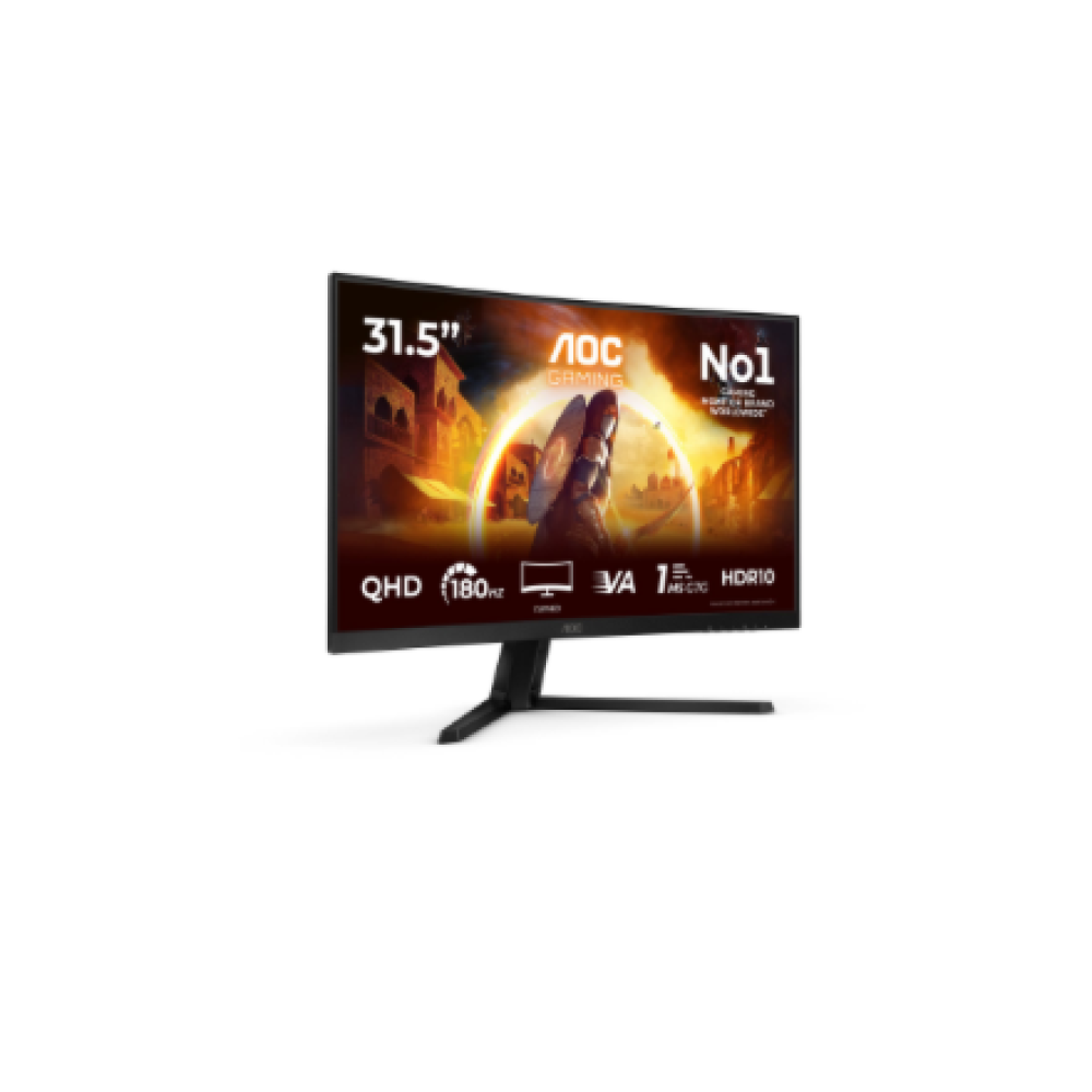 AOC , CQ32G4VE , 31.5 , VA , QHD , 16:9 , 180 Hz , 1 ms , 2560 x 1440 pixels , 300 cd/m² , HDMI ports quantity 2