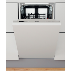 Whirlpool Dishwasher , WSIC 3M27 , Built-in , Width 44.8 cm , Number of place settings 10 , Number of programs 6 , Energy efficiency class E , Display , Silver