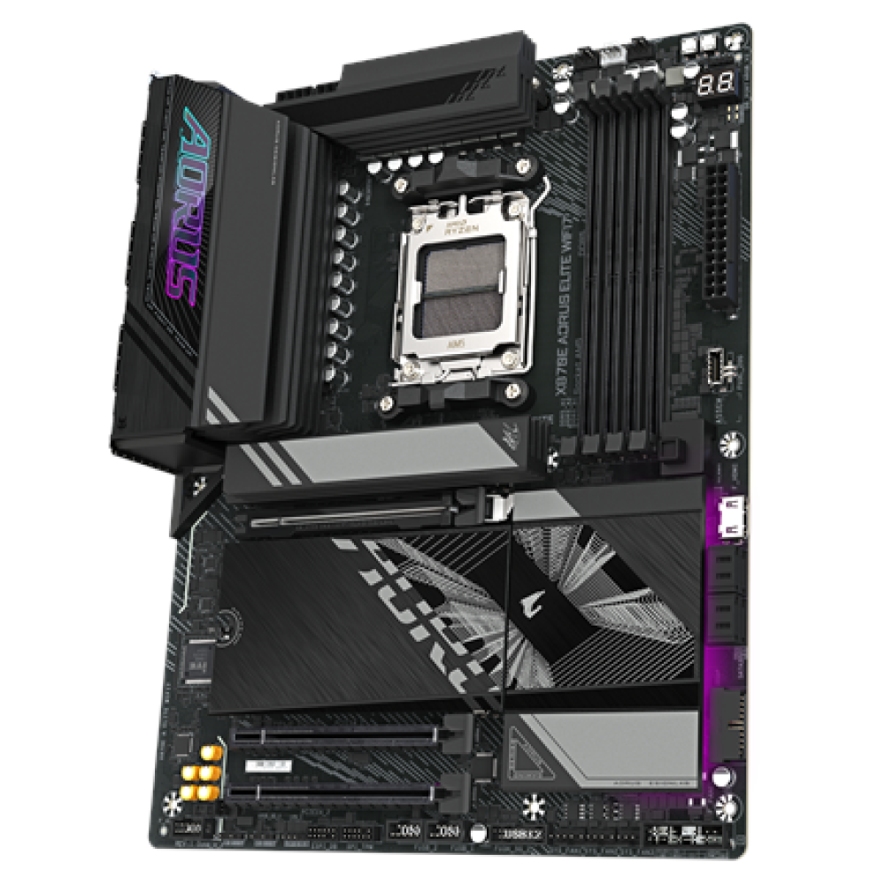 Gigabyte X870E A ELITE WIFI7 , Processor family AMD , Processor socket AM5 , DDR5 , Supported hard disk drive interfaces SATA, M.2 , Number of SATA connectors 4
